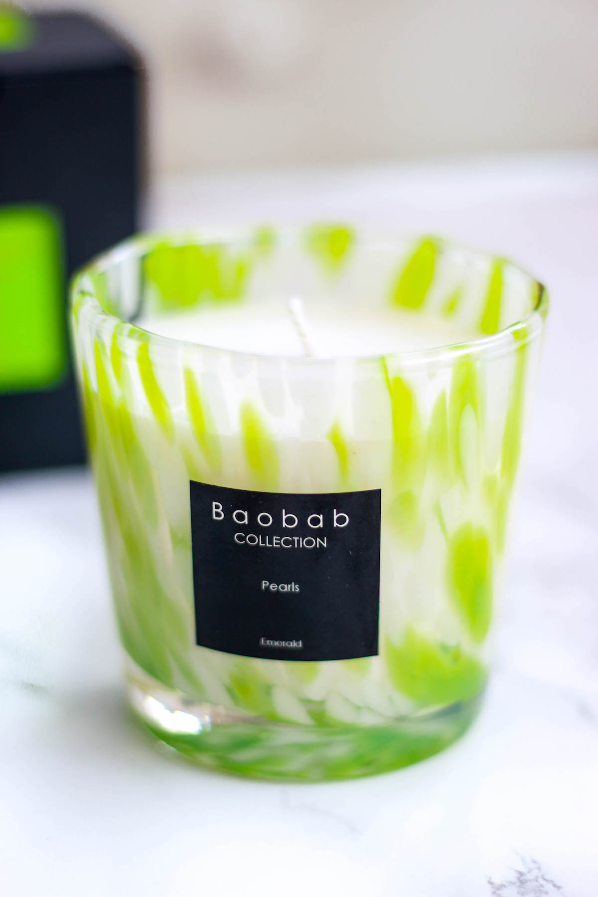 Baobab Collection – Pearls Emerald Kerze